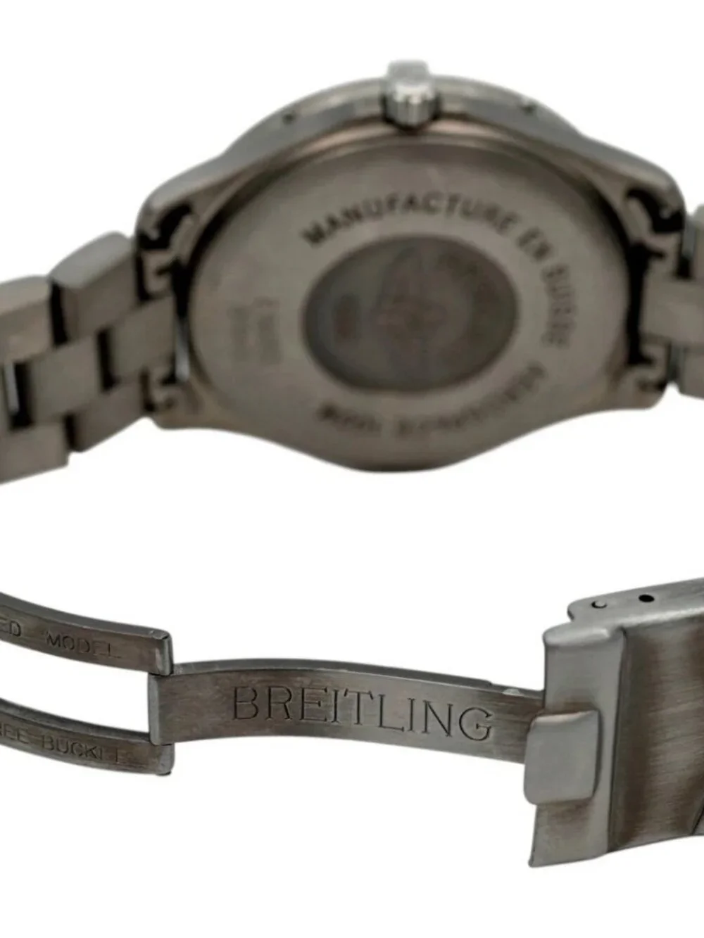 Breitling 40mm Men's Aerospace Titanium Multifunction Blue Dial Watch- E56062!